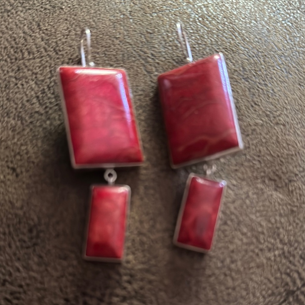 Corrall  Geometric Earrings